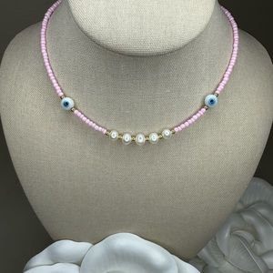 3/$18 Bead Evil Eye Collar Necklace